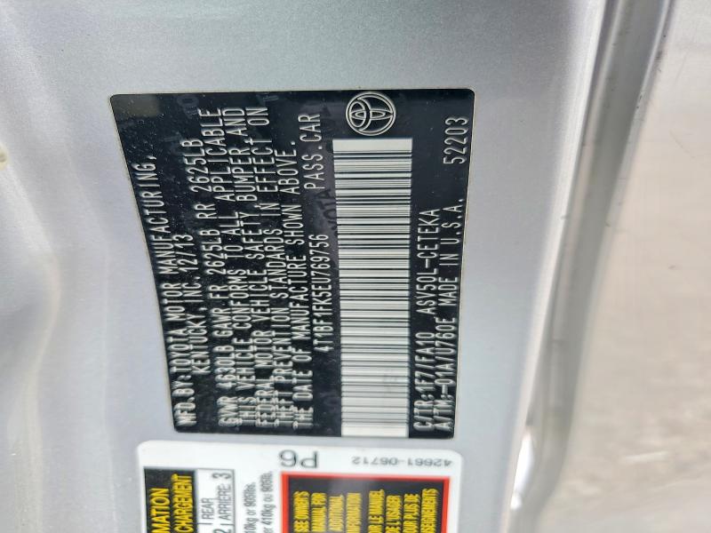 Продаж на аукціоні авто 2014 Toyota Camry, vin: 4T1BF1FK5EU769756, номер лоту: 51813416