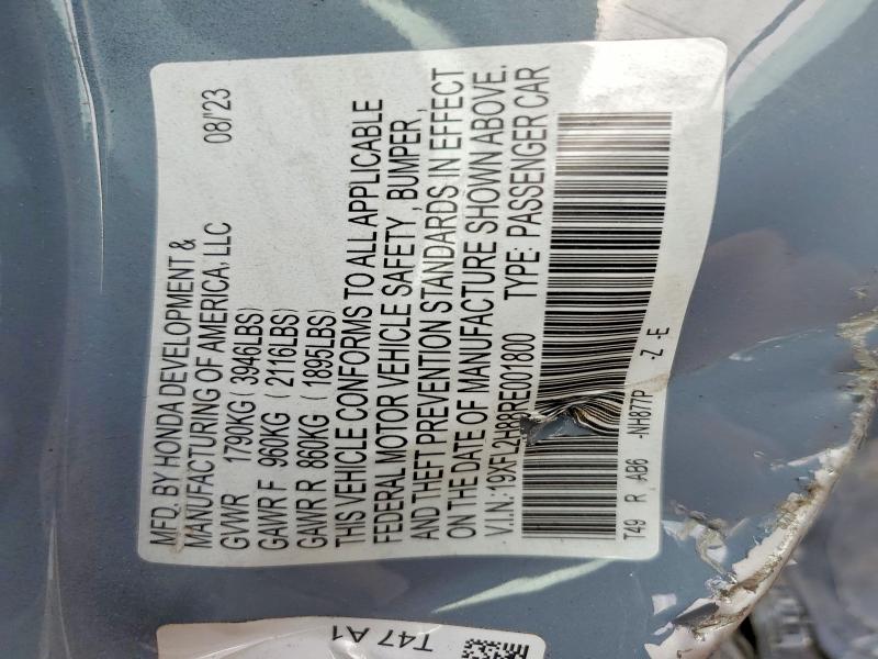 Продажа на аукционе авто 2024 Honda Civic, vin: 19XFL2H88RE001800, номер лота: 50826376
