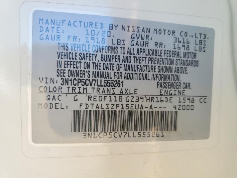 Продаж на аукціоні авто 2020 Nissan Kicks, vin: 3N1CP5CV7LL555261, номер лоту: 51048556