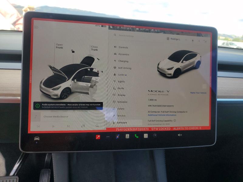 2025 Tesla Model Y მანქანა იყიდება აუქციონზე, vin: 7SAYGDED3SF320373, აუქციონის ნომერი: 50367686