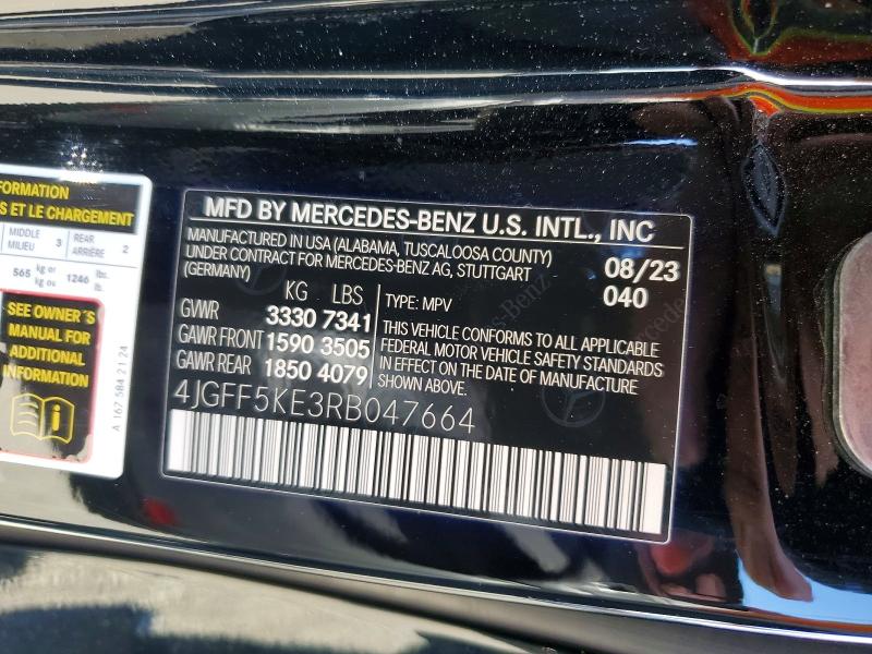 Продажа на аукционе авто 2024 Mercedes-benz Gls, vin: 4JGFF5KE3RB047664, номер лота: 49645066