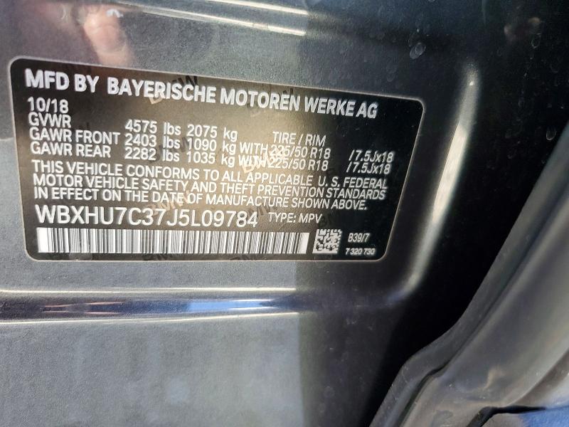 Aukcja sprzedaży 2018 Bmw X1, vin: WBXHU7C37J5L09784, numer aukcji: 51310436