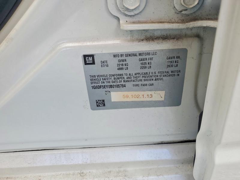 2011 Cadillac Cts მანქანა იყიდება აუქციონზე, vin: 1G6DF5EY0B0105784, აუქციონის ნომერი: 49163046