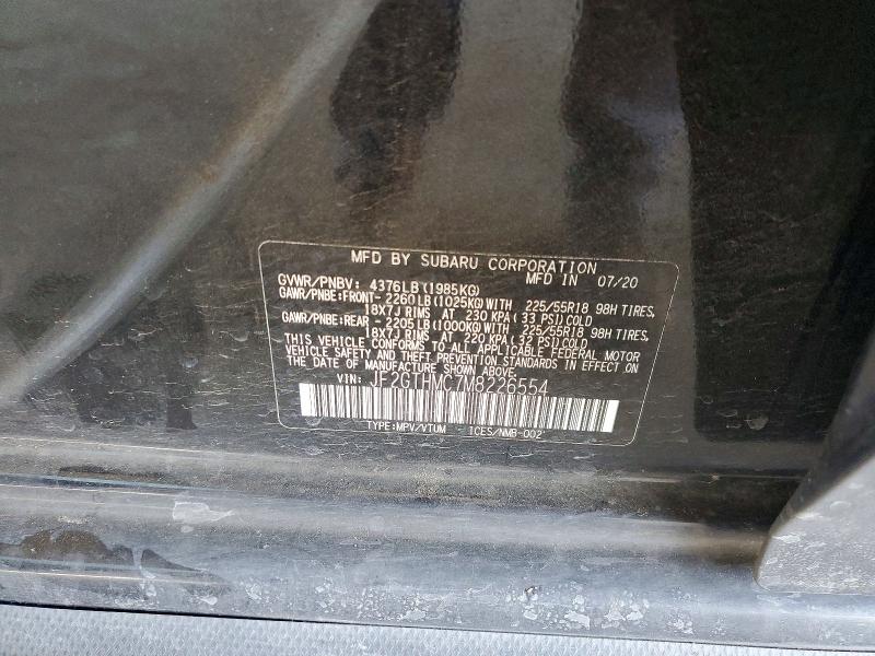 2021 Subaru Crosstrek მანქანა იყიდება აუქციონზე, vin: JF2GTHMC7M8226554, აუქციონის ნომერი: 51677576