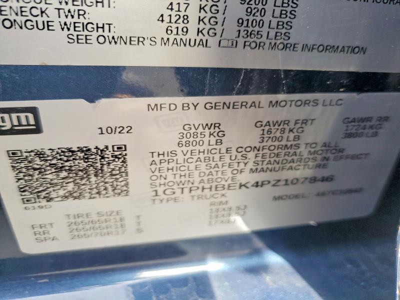 Auction sale of the 2023 Gmc Sierra, vin: 1GTPHBEK4PZ107846, lot number: 49616316