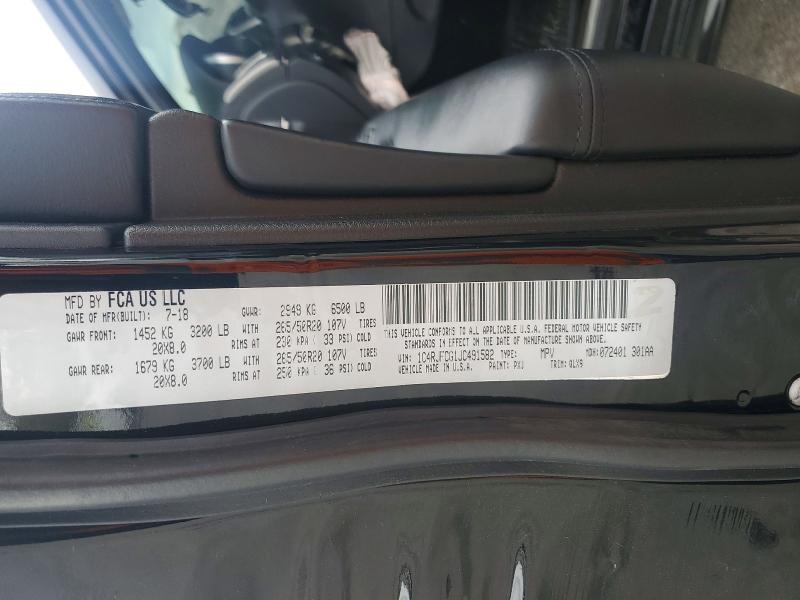 49071406 :رقم المزاد ، 1C4RJFCG1JC491582 vin ، 2018 Jeep Grand Cherokee مزاد بيع