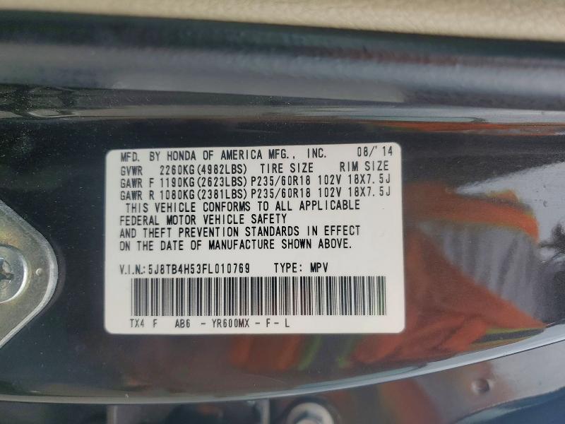 Aukcja sprzedaży 2015 Acura Rdx, vin: 5J8TB4H53FL010769, numer aukcji: 49916026