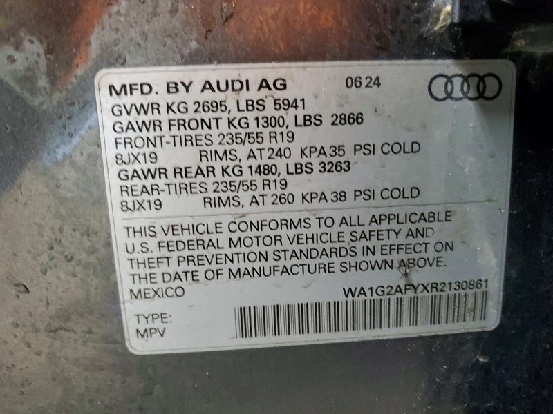 Aukcja sprzedaży 2024 Audi Q5 E, vin: WA1G2AFYXR2130861, numer aukcji: 47952466