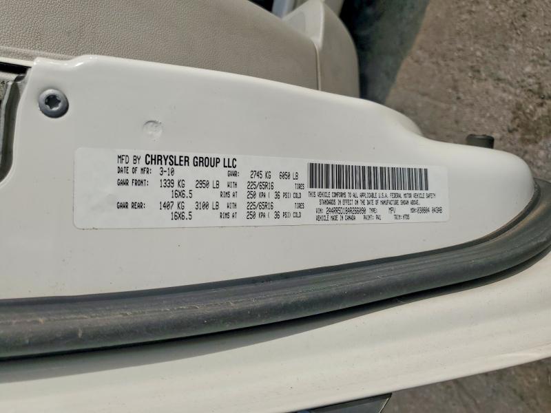 Продажа на аукционе авто 2010 Chrysler Town & Country, vin: 2A4RR5D18AR266090, номер лота: 49050396