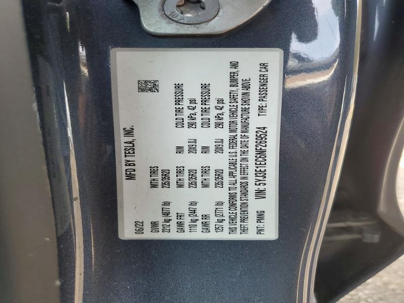 Aukcja sprzedaży 2022 Tesla Model 3, vin: 5YJ3E1EC6NF269524, numer aukcji: 49921826