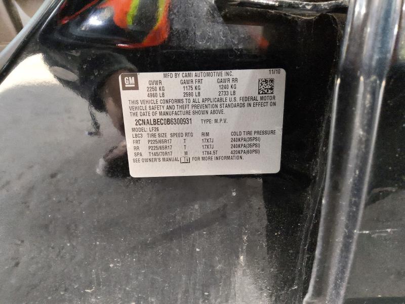 Продаж на аукціоні авто 2011 Chevrolet Equinox, vin: 2CNALBEC0B6300931, номер лоту: 51155556