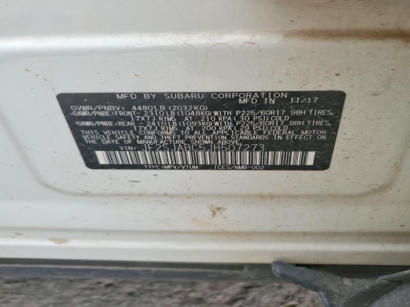 Aukcja sprzedaży 2018 Subaru Forester, vin: JF2SJABC5JH507273, numer aukcji: 50365076