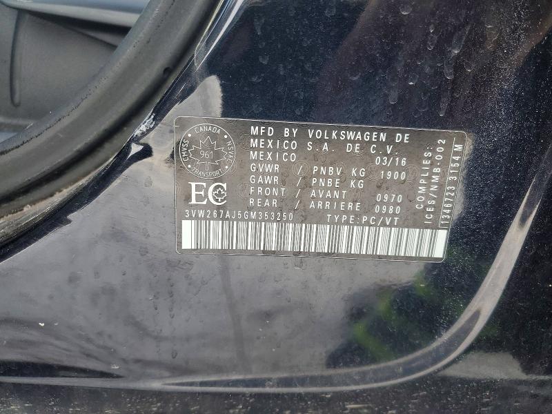 Aukcja sprzedaży 2016 Volkswagen Jetta, vin: 3VW267AJ5GM353250, numer aukcji: 48426426