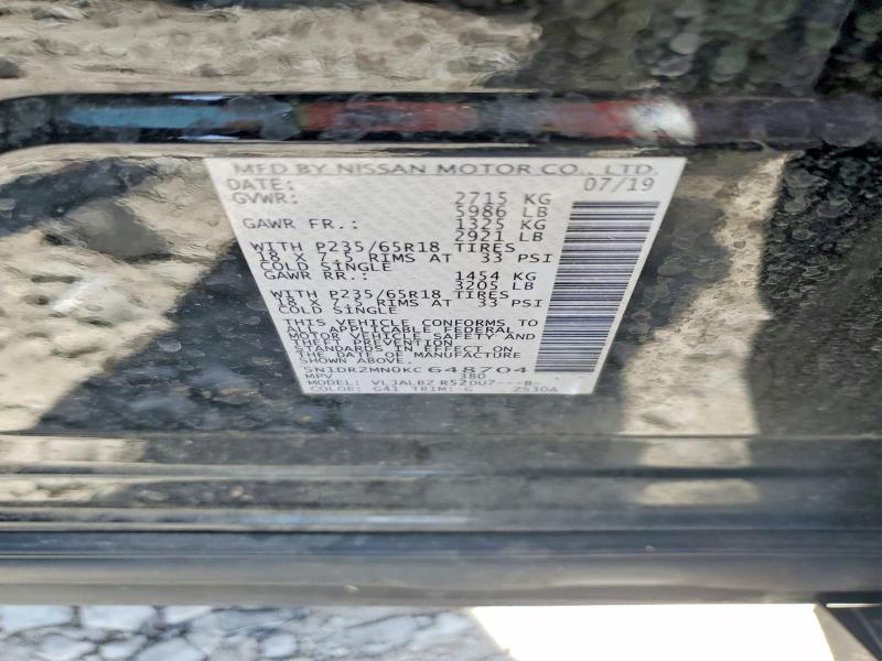 Продаж на аукціоні авто 2019 Nissan Pathfinder, vin: 5N1DR2MN0KC648704, номер лоту: 51370236