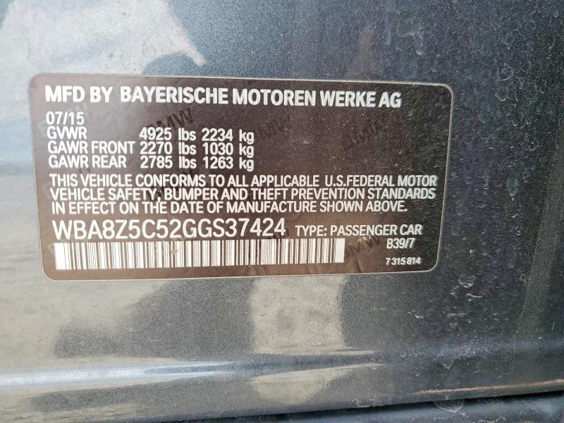Aukcja sprzedaży 2016 Bmw 328, vin: WBA8Z5C52GGS37424, numer aukcji: 48667466