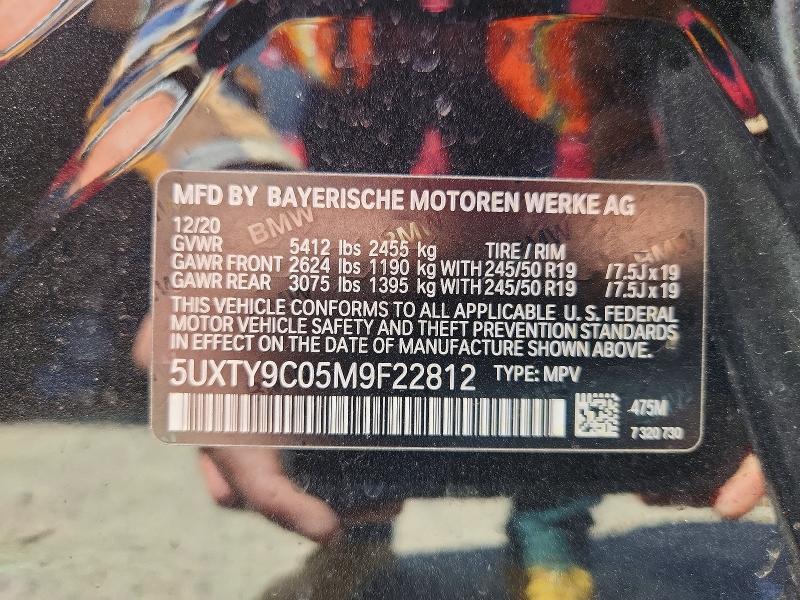 Продаж на аукціоні авто 2021 Bmw X3, vin: 5UXTY9C05M9F22812, номер лоту: 50987376