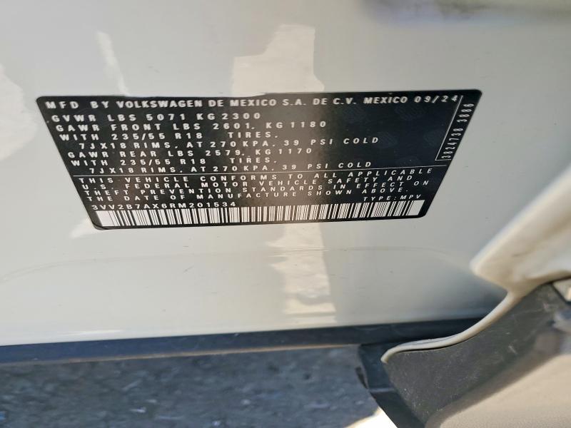 49058146 :رقم المزاد ، 3VV2B7AX6RM201534 vin ، 2024 Volkswagen Tiguan مزاد بيع