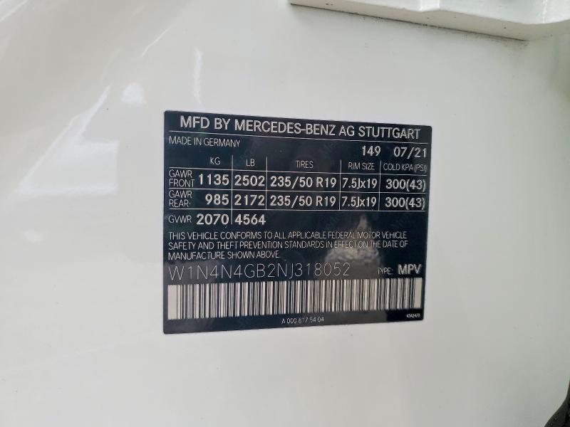 2022 Mercedes-benz Gla მანქანა იყიდება აუქციონზე, vin: W1N4N4GB2NJ318052, აუქციონის ნომერი: 48150066