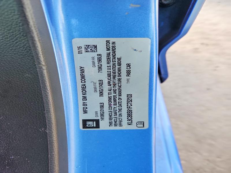 Продаж на аукціоні авто 2015 Chevrolet Spark, vin: KL8CB6S91FC752103, номер лоту: 48209306