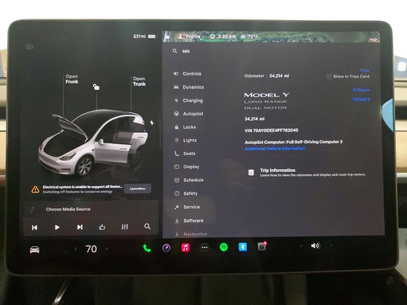 Aukcja sprzedaży 2023 Tesla Model Y, vin: 7SAYGDEE4PF762045, numer aukcji: 50305226