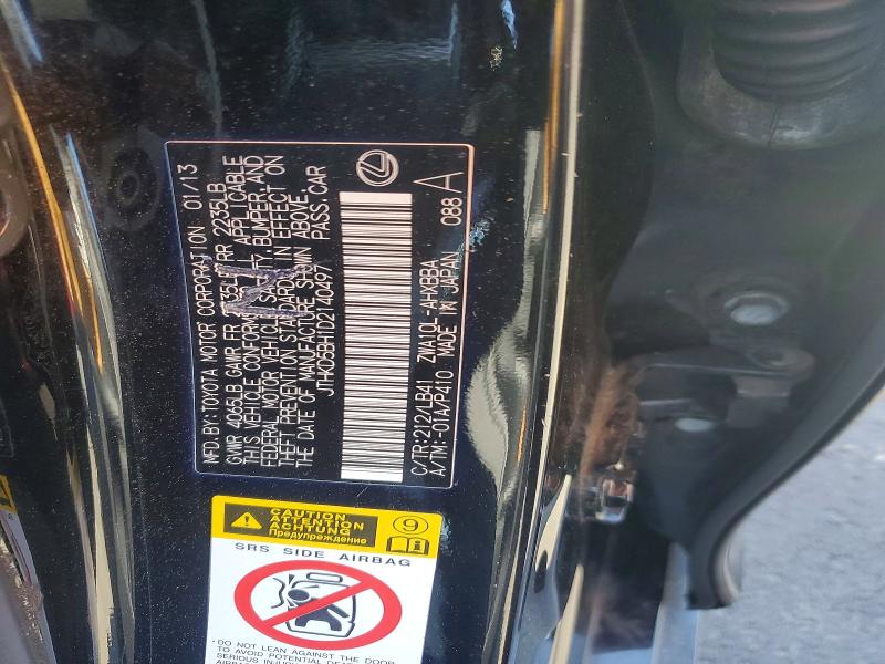 Auction sale of the 2013 Lexus Ct, vin: JTHKD5BH1D2140497, lot number: 49768416