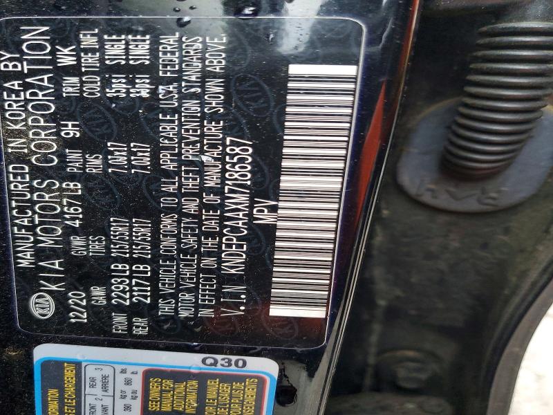 49806606 :رقم المزاد ، KNDEPCAAXM7186587 vin ، 2021 Kia Seltos مزاد بيع
