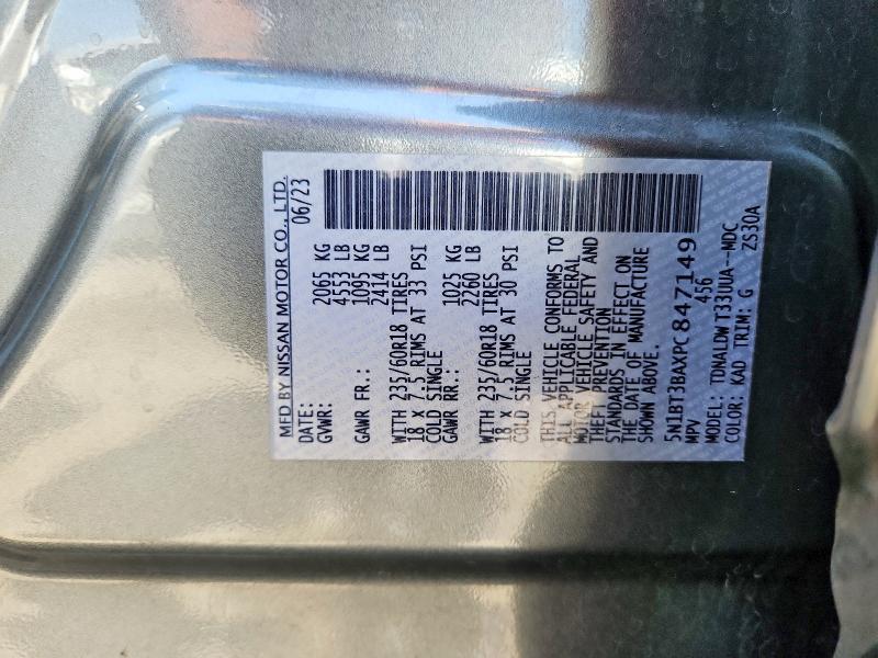 Продажа на аукционе авто 2023 Nissan Rogue, vin: 5N1BT3BAXPC847149, номер лота: 52037606