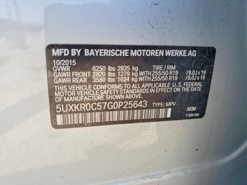 Продажа на аукционе авто 2016 Bmw X5, vin: 5UXKR0C57G0P25643, номер лота: 49990566