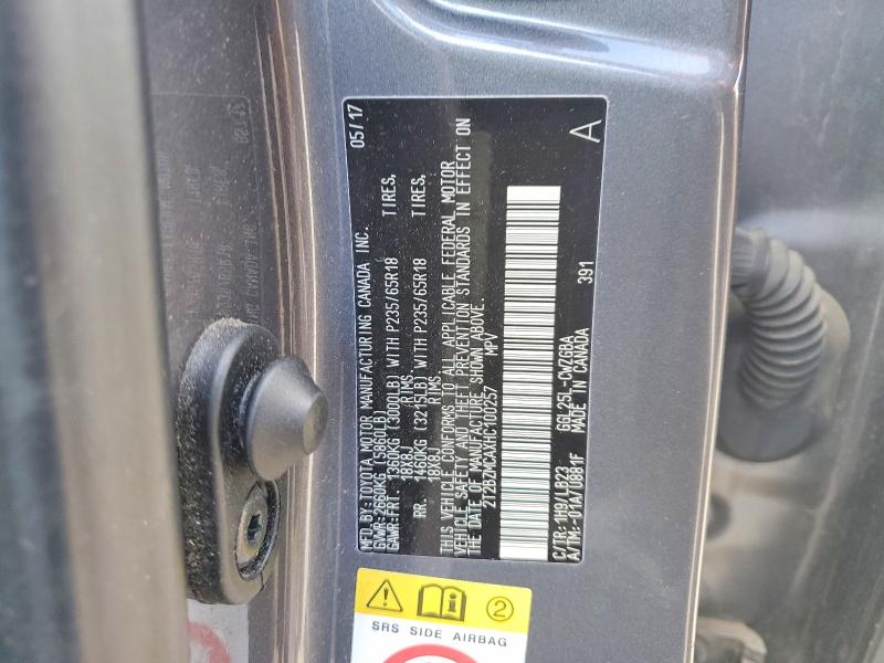 Aukcja sprzedaży 2017 Lexus Rx 350, vin: 2T2BZMCAXHC100257, numer aukcji: 51520806