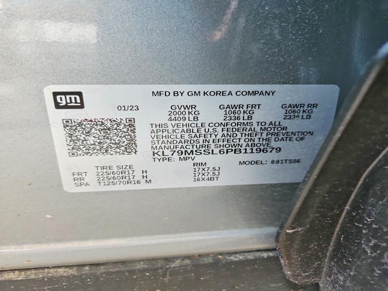 Продажа на аукционе авто 2023 Chevrolet Trailblazer, vin: KL79MSSL6PB119679, номер лота: 50474426