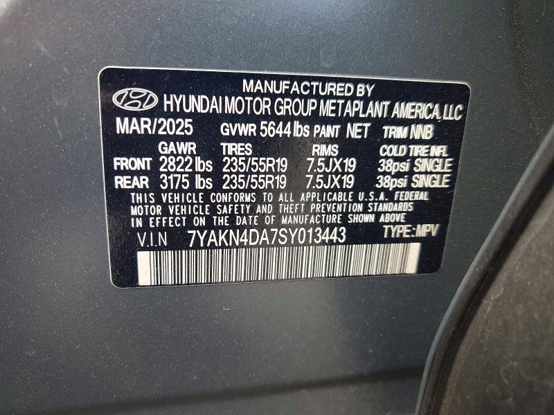 Aukcja sprzedaży 2025 Hyundai Ioniq 5, vin: 7YAKN4DA7SY013443, numer aukcji: 47777226