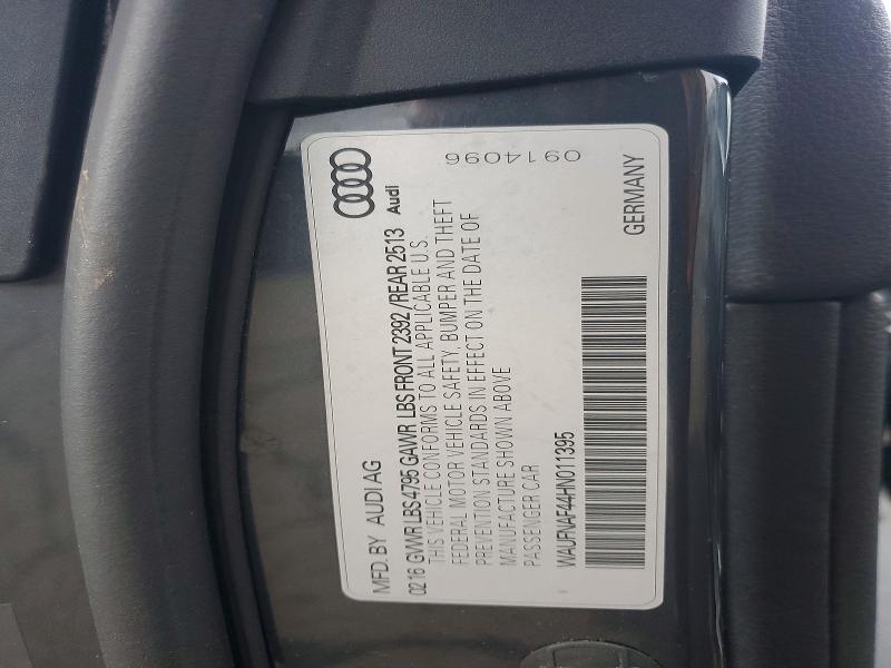 Продаж на аукціоні авто 2017 Audi A4, vin: WAUFNAF44HN011395, номер лоту: 51880756
