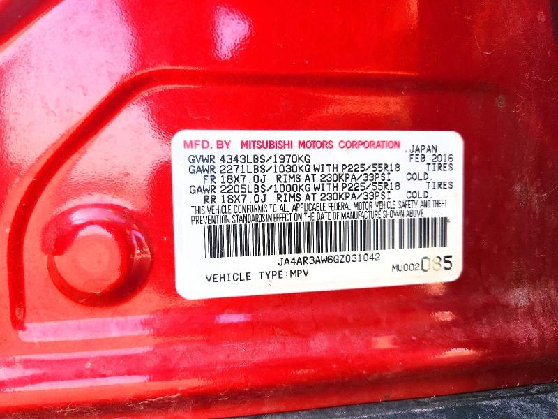 Aukcja sprzedaży 2016 Mitsubishi Outlander Sport, vin: JA4AR3AW6GZ031042, numer aukcji: 51024206