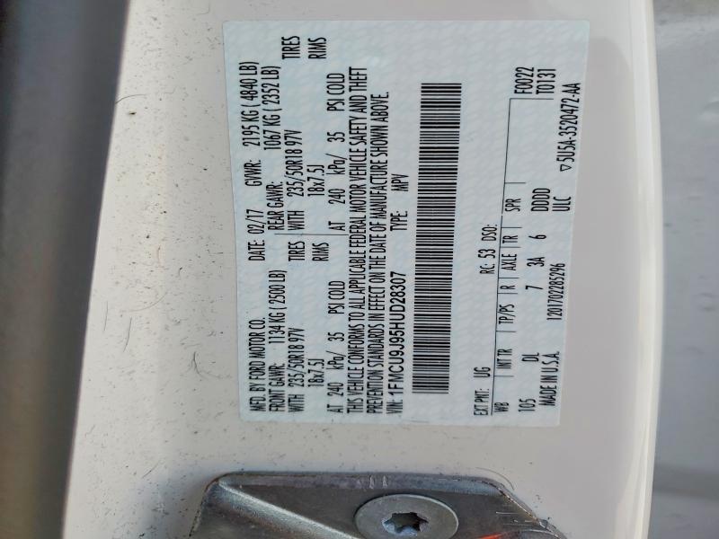 Aukcja sprzedaży 2017 Ford Escape, vin: 1FMCU9J95HUD28307, numer aukcji: 49172356