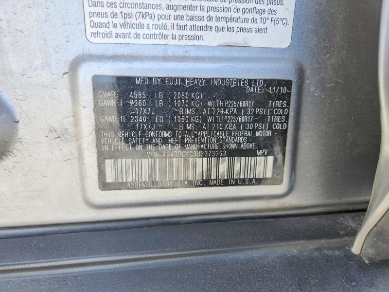 Aukcja sprzedaży 2011 Subaru Outback, vin: 4S4BRCKC3B3373263, numer aukcji: 48935796