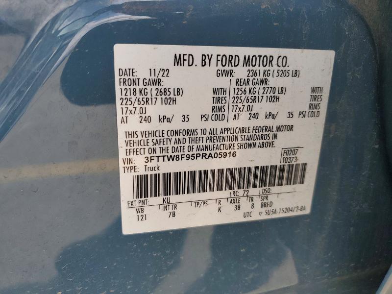 Aukcja sprzedaży 2023 Ford Maverick, vin: 3FTTW8F95PRA05916, numer aukcji: 49924016
