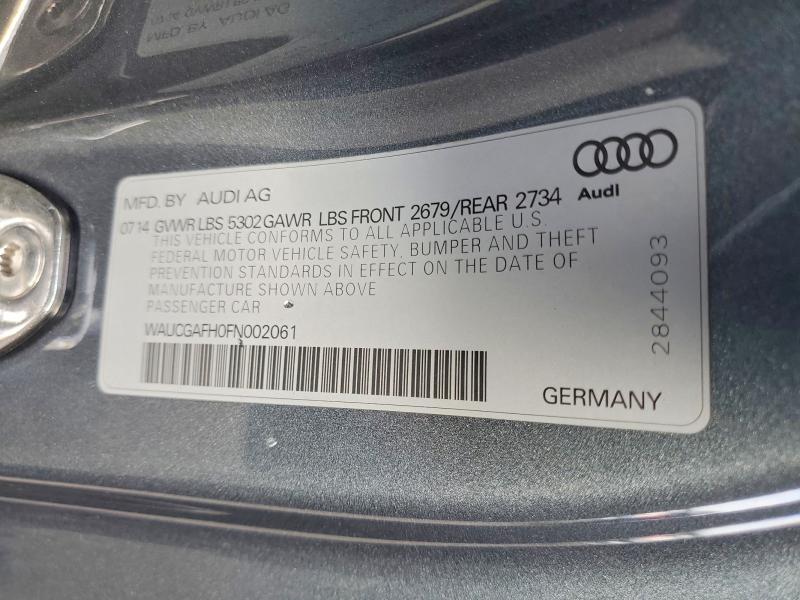 Aukcja sprzedaży 2015 Audi S5, vin: WAUCGAFH0FN002061, numer aukcji: 50259756
