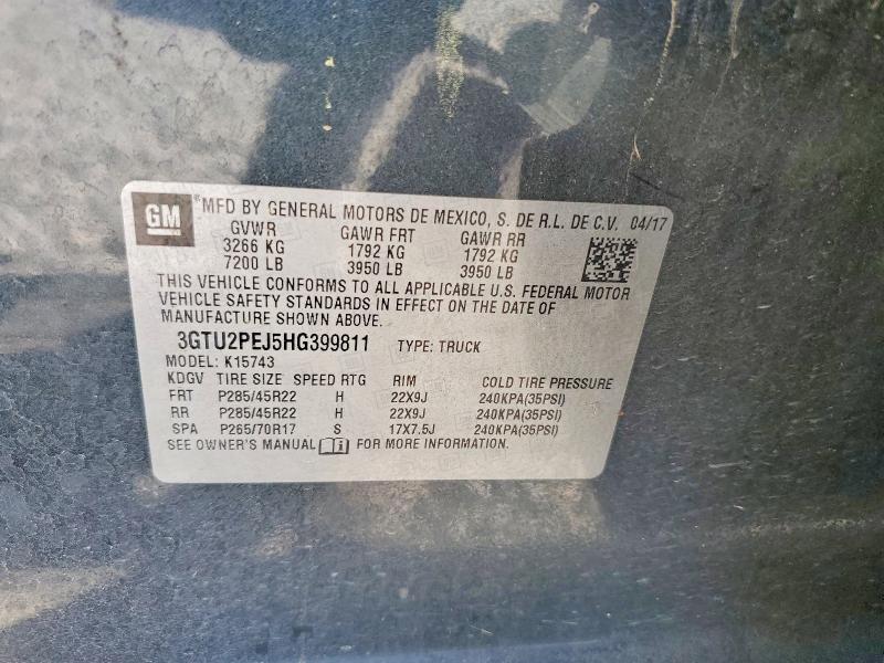 Aukcja sprzedaży 2017 Gmc Sierra, vin: 3GTU2PEJ5HG399811, numer aukcji: 49330486