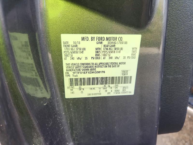 Продаж на аукціоні авто 2013 Ford F150, vin: 1FTFX1EFXDKG38176, номер лоту: 48599636