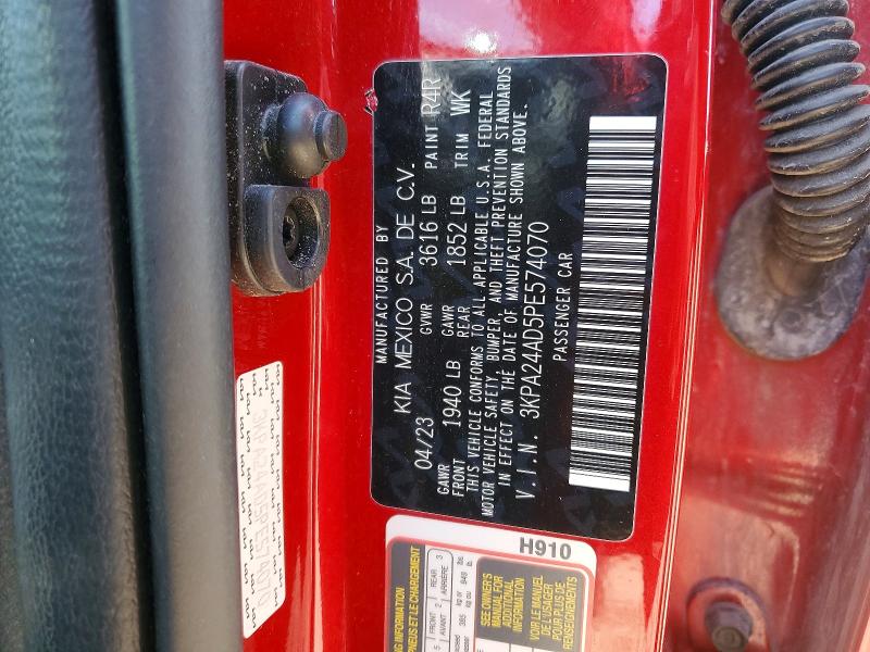 Продаж на аукціоні авто 2023 Kia Rio, vin: 3KPA24AD5PE574070, номер лоту: 48985296