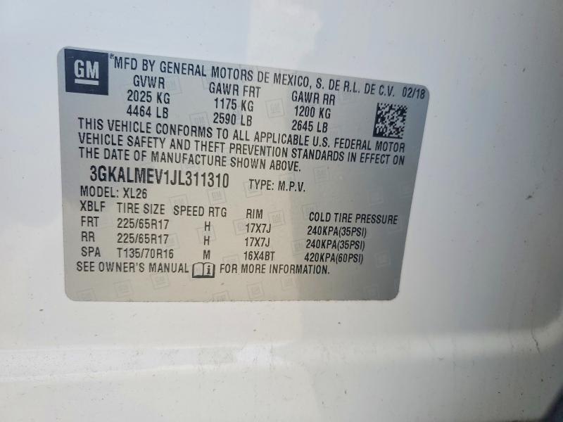 Продажа на аукционе авто 2018 Gmc Terrain, vin: 3GKALMEV1JL311310, номер лота: 50932886