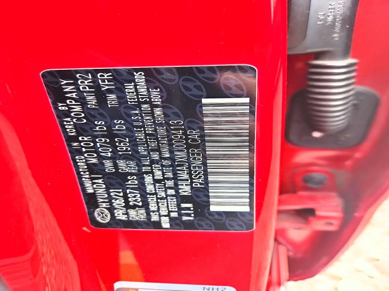2021 Hyundai Elantra Hybrid მანქანა იყიდება აუქციონზე, vin: KMHLM4AJXMU009413, აუქციონის ნომერი: 48912156