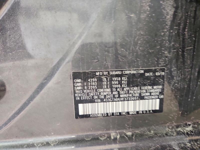2019 Subaru Impreza მანქანა იყიდება აუქციონზე, vin: 4S3GTAB6XK3733607, აუქციონის ნომერი: 51583366