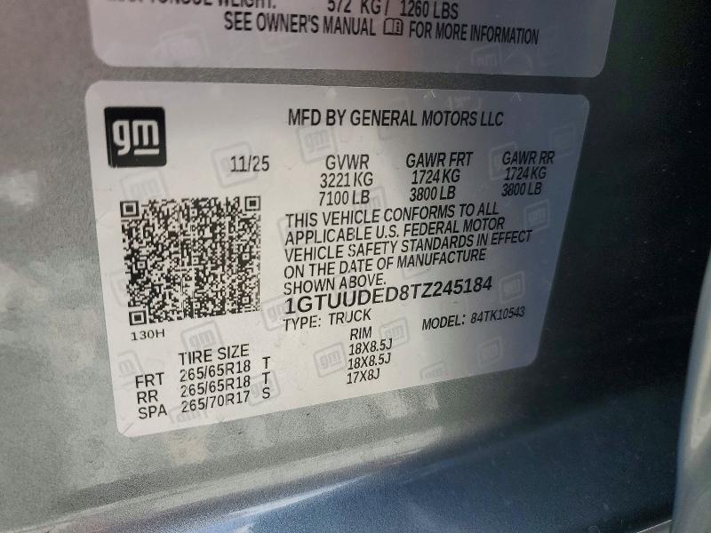 Продажа на аукционе авто 2026 Gmc Sierra, vin: 1GTUUDED8TZ245184, номер лота: 48254166