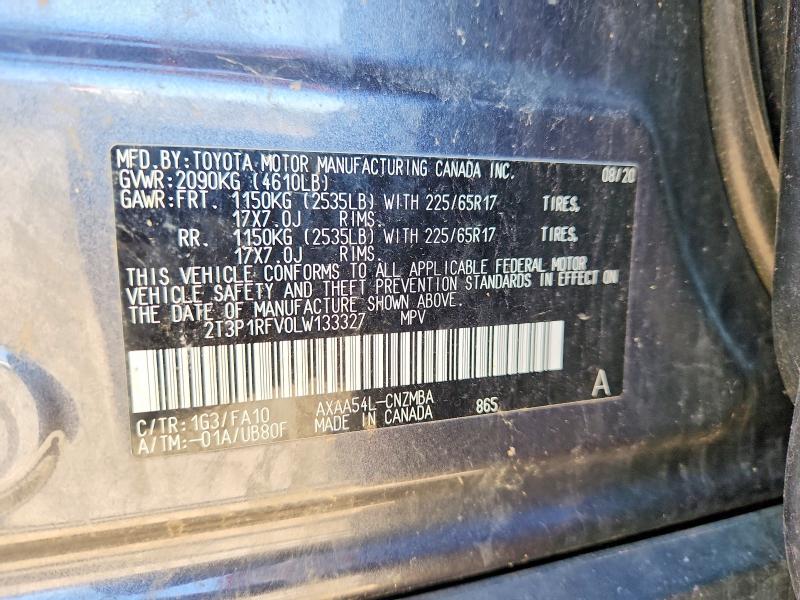 Продаж на аукціоні авто 2020 Toyota Rav4, vin: 2T3P1RFV0LW133327, номер лоту: 48924336