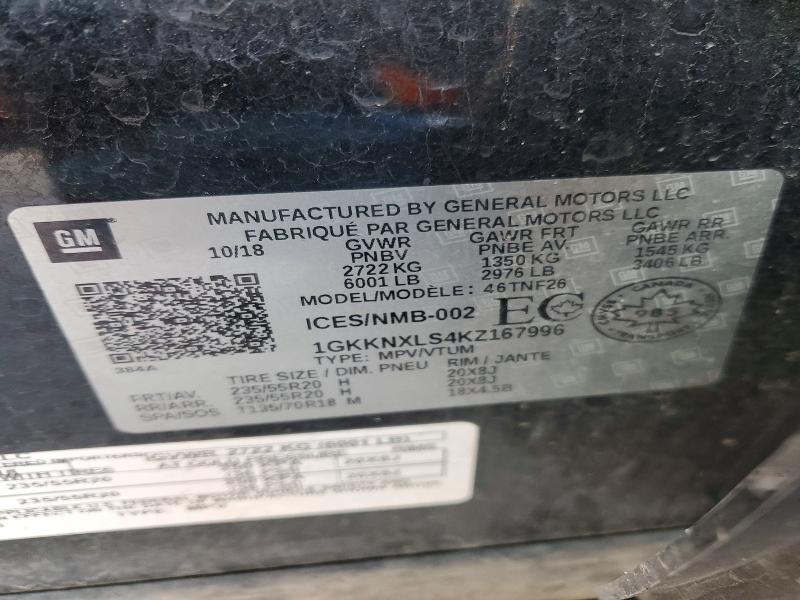 Продаж на аукціоні авто 2019 Gmc Acadia, vin: 1GKKNXLS4KZ167996, номер лоту: 48064106