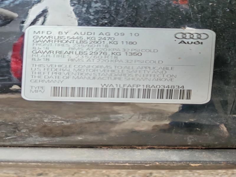 Продаж на аукціоні авто 2011 Audi Q5, vin: WA1LFAFP1BA034834, номер лоту: 50990096
