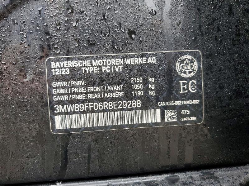 Aukcja sprzedaży 2024 Bmw 330, vin: 3MW89FF06R8E29288, numer aukcji: 48343796