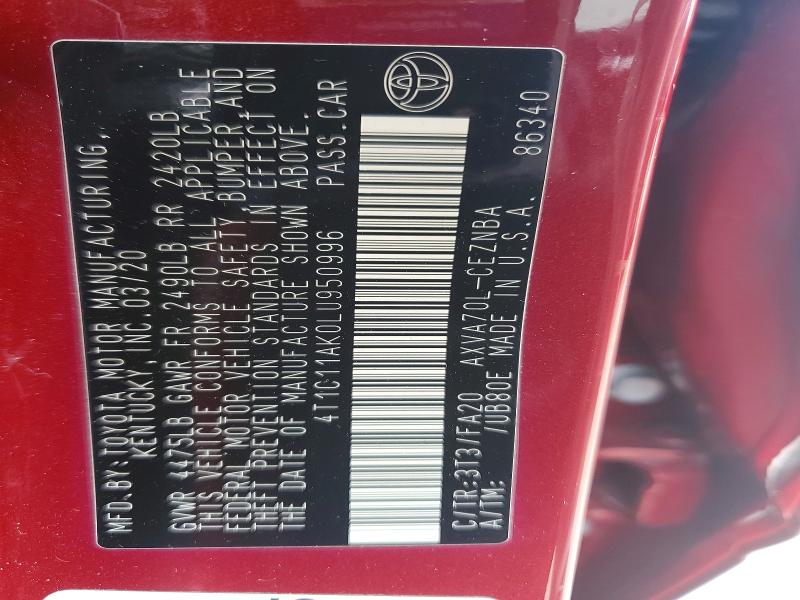 Продажа на аукционе авто 2020 Toyota Camry, vin: 4T1C11AK0LU950996, номер лота: 51604616