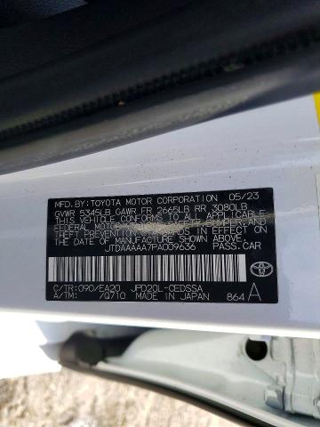 Продажа на аукционе авто 2023 Toyota Mirai, vin: JTDAAAAA7PA009636, номер лота: 50365826